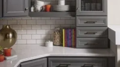 Inspirations Studio kitchen counter and cabinents