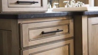 Inspirations Studio light wood cabinent